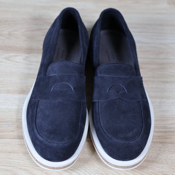 Robert Clergerie Penny Loafers Men Size 8.5 Black Suede Round Toe Made in France - Picture 3 of 8